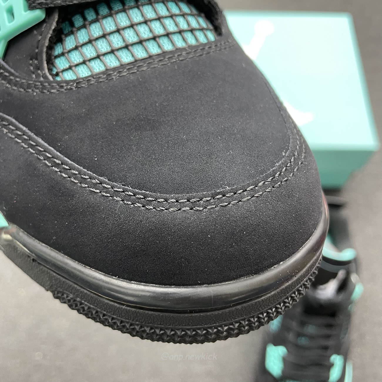 Air Jordan 4 Retro Tiffany Black Green (9) - newkick.vip